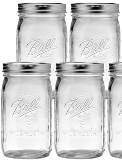 8 pack quart mason jars